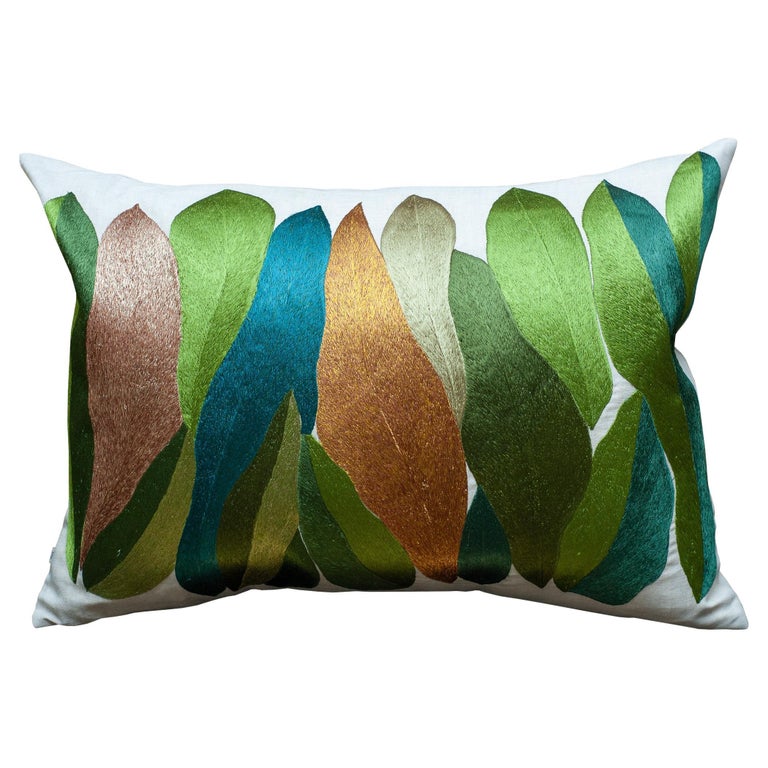 Green and gold pillows best sale