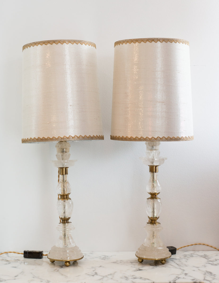 Retozo 26 in. Antique Brass 24 % Lead Crystal Table Lamp