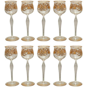 ANTIQUE VENETIAN WINE GLASSES