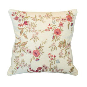 PAIR OF EMBROIDERED PILLOW IN IVORY COTTON