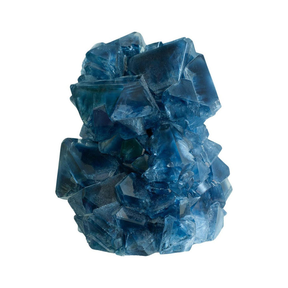 CONTEMPORARY CRYSTALLIZED VASE IN BLUE BY ISAAC MONTÉ, NETHERLANDS