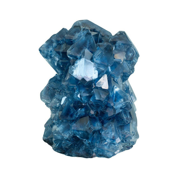 CONTEMPORARY CRYSTALLIZED VASE IN BLUE BY ISAAC MONTÉ, NETHERLANDS