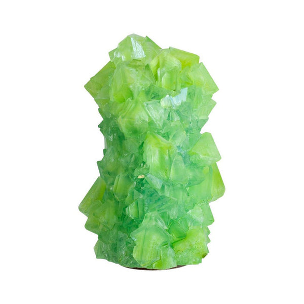 CONTEMPORARY CRYSTALLIZED VASE IN GREEN BY ISAAC MONTÉ, NETHERLANDS