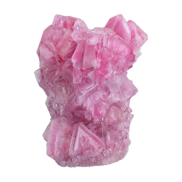 CONTEMPORARY CRYSTALLIZED VASE IN PINK BY ISAAC MONTÉ, NETHERLANDS