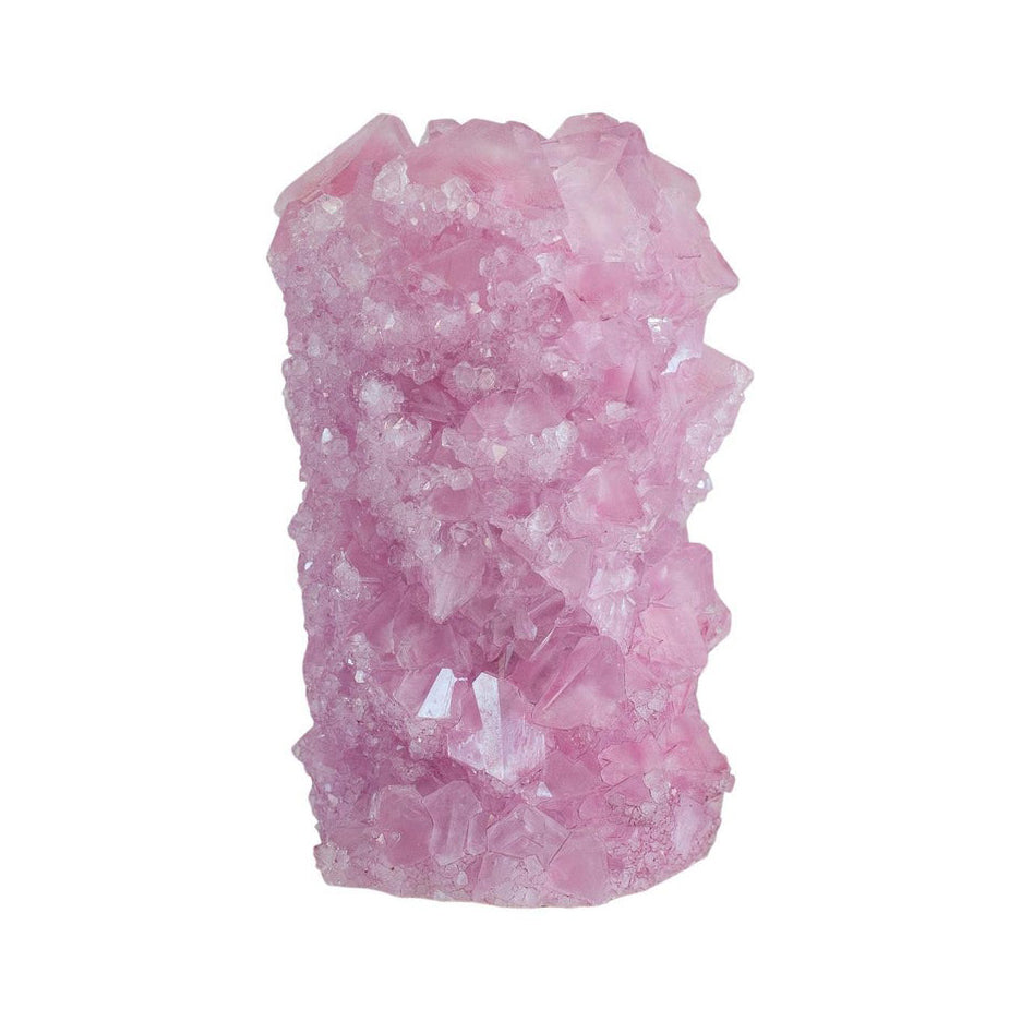 CONTEMPORARY CRYSTALLIZED VASE IN PINK BY ISAAC MONTÉ, NETHERLANDS