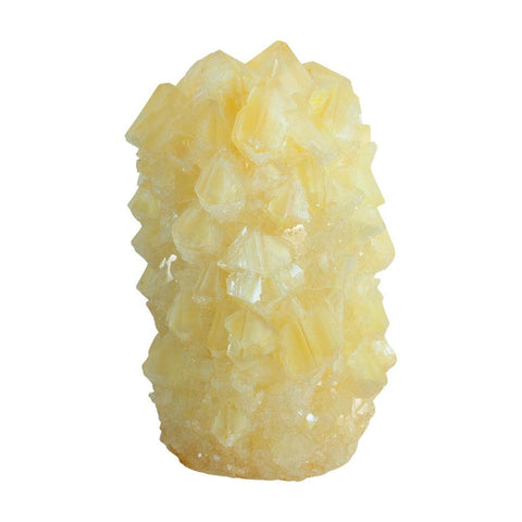 CONTEMPORARY CRYSTALLIZED VASE IN YELLOW BY ISAAC MONTÉ, NETHERLANDS