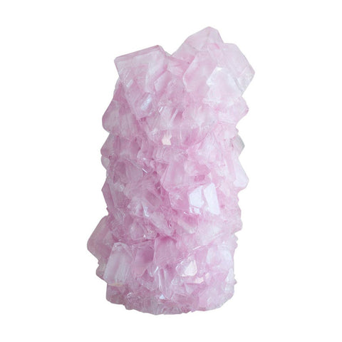 CONTEMPORARY CRYSTALLIZED VASE IN SOFT PINK BY ISAAC MONTÉ, NETHERLANDS