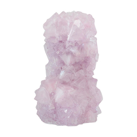 CONTEMPORARY CRYSTALLIZED VASE IN SOFT PINK BY ISAAC MONTÉ, NETHERLANDS