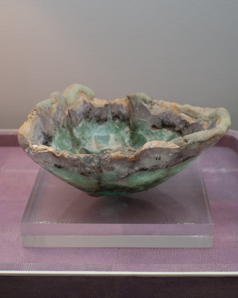 CONTEMPORARY FREE FORM FLUORITE BOWL